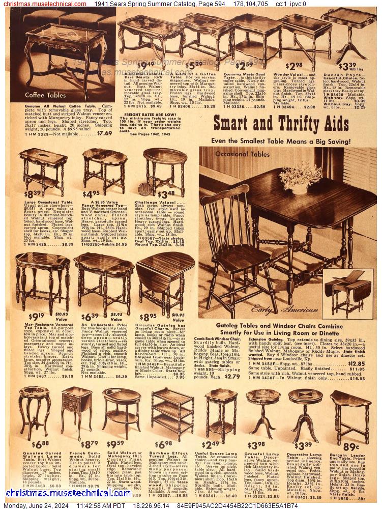 1941 Sears Spring Summer Catalog, Page 594