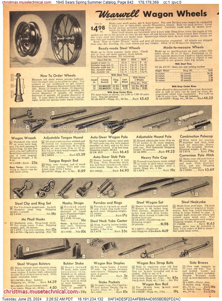1945 Sears Spring Summer Catalog, Page 842