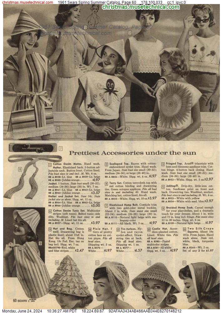 1961 Sears Spring Summer Catalog, Page 60