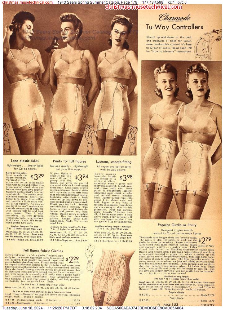 1943 Sears Spring Summer Catalog, Page 179