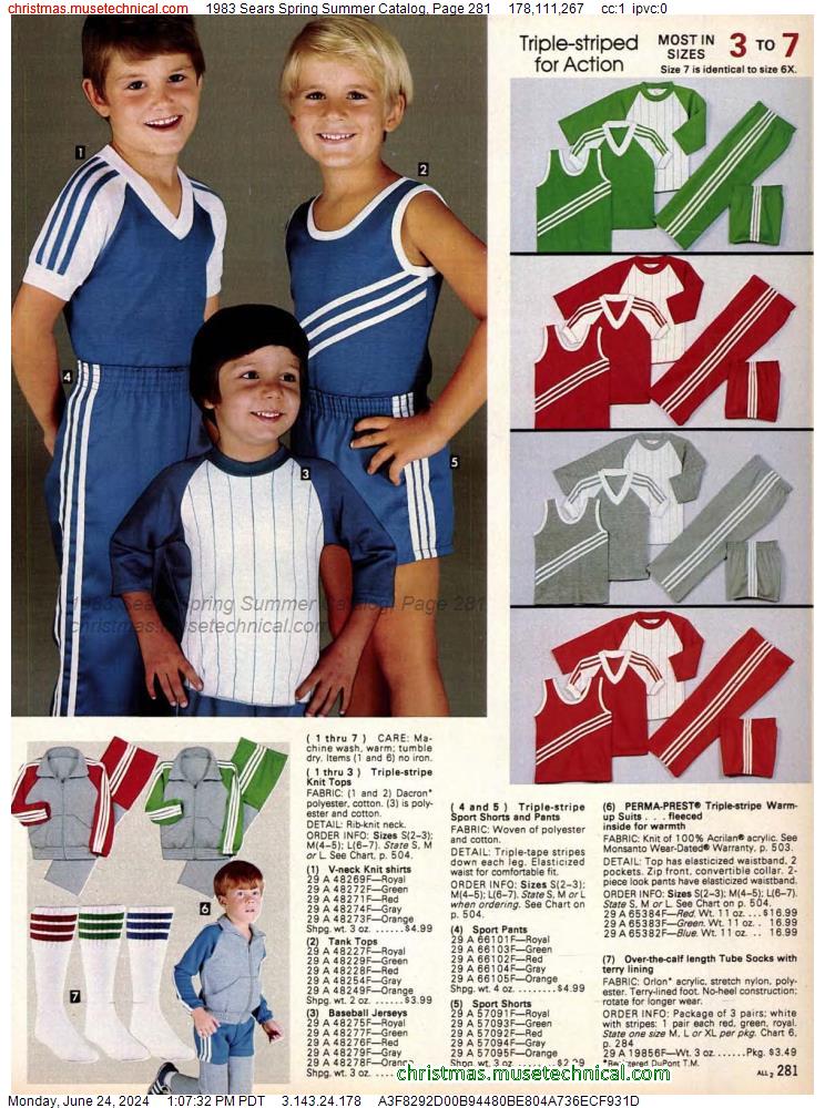 1983 Sears Spring Summer Catalog, Page 281