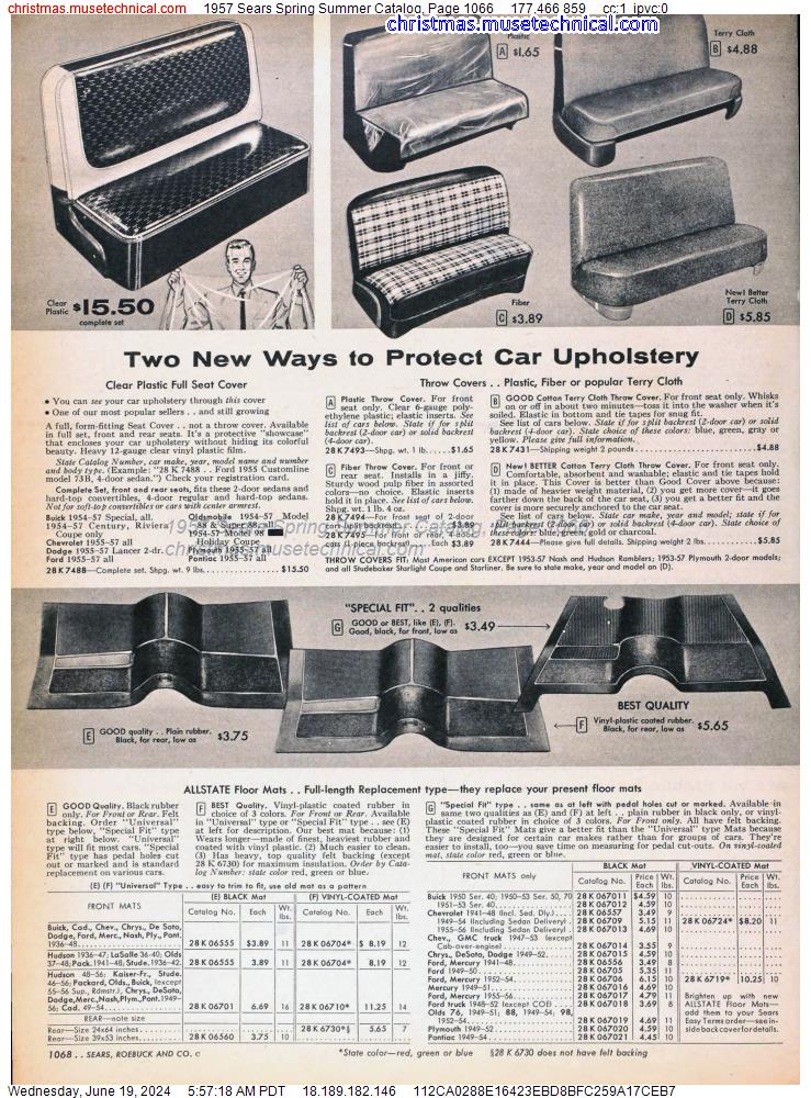 1957 Sears Spring Summer Catalog, Page 1066
