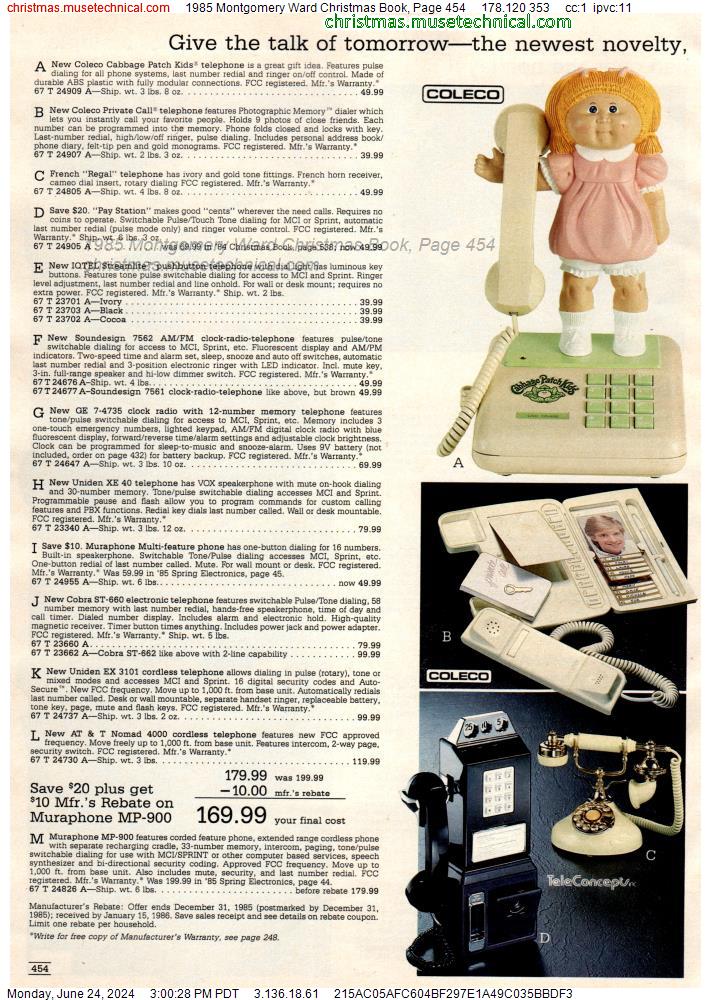 1985 Montgomery Ward Christmas Book, Page 454