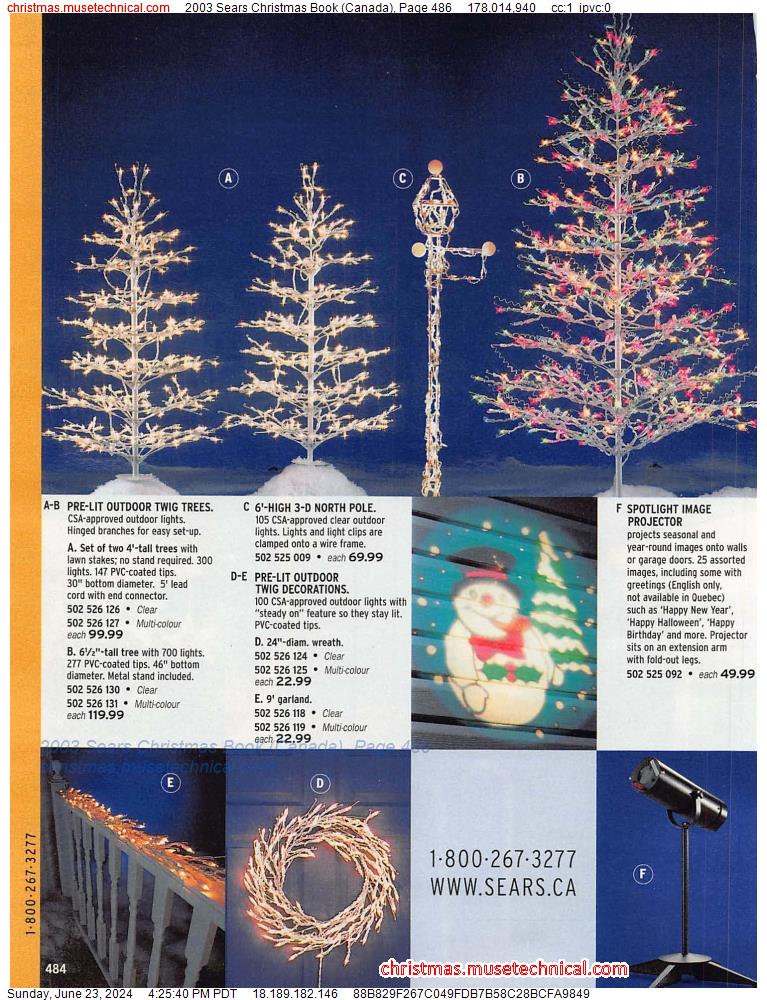 2003 Sears Christmas Book (Canada), Page 486