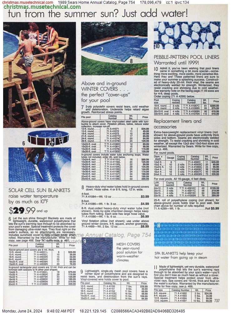 1989 Sears Home Annual Catalog, Page 754