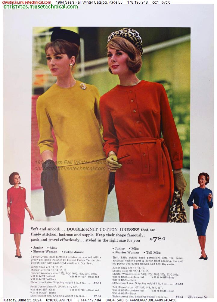 1964 Sears Fall Winter Catalog, Page 55