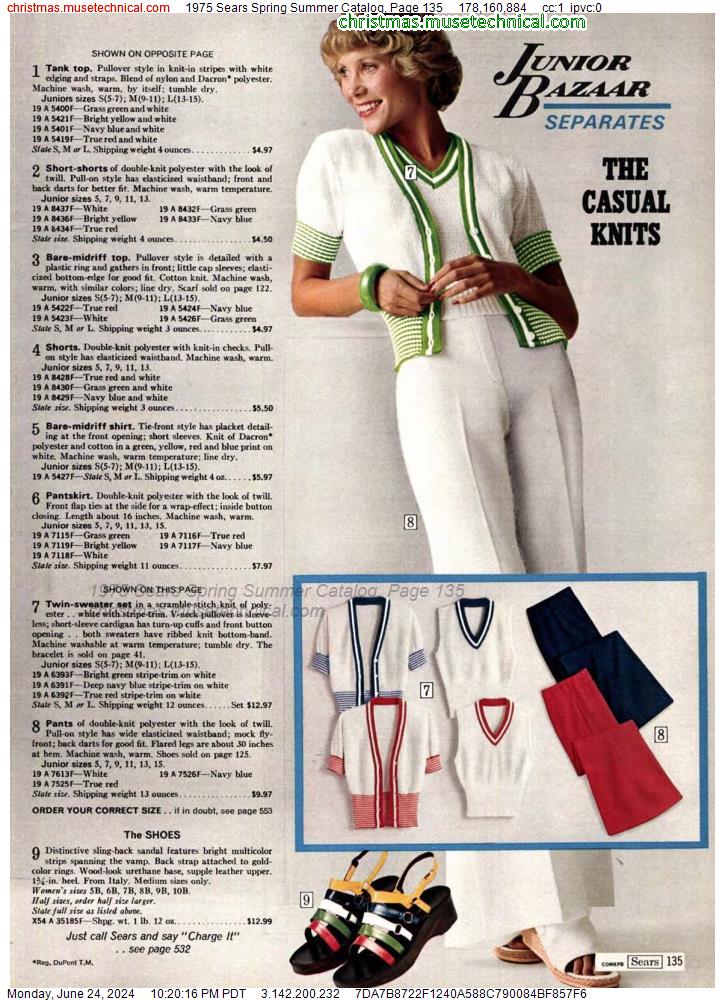 1975 Sears Spring Summer Catalog, Page 135