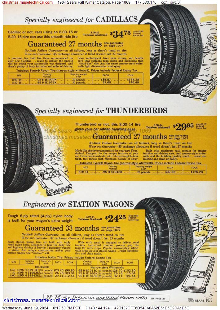 1964 Sears Fall Winter Catalog, Page 1069