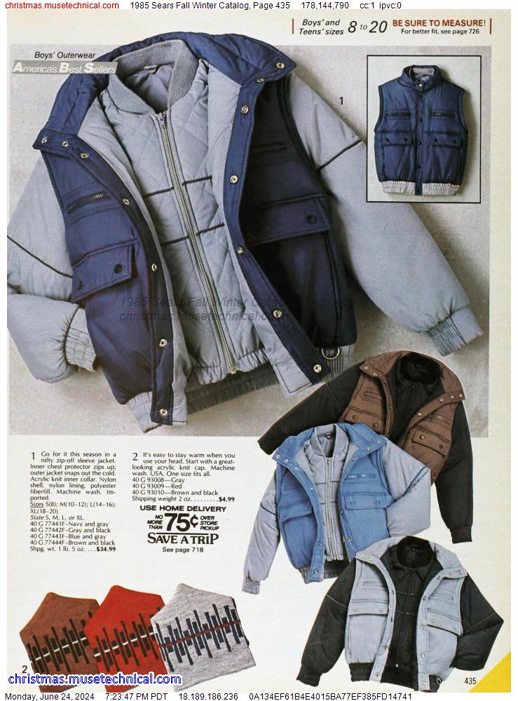 1985 Sears Fall Winter Catalog, Page 435