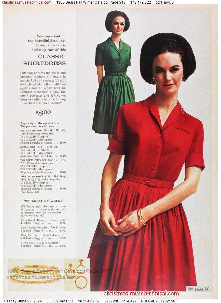 1966 Sears Fall Winter Catalog, Page 343