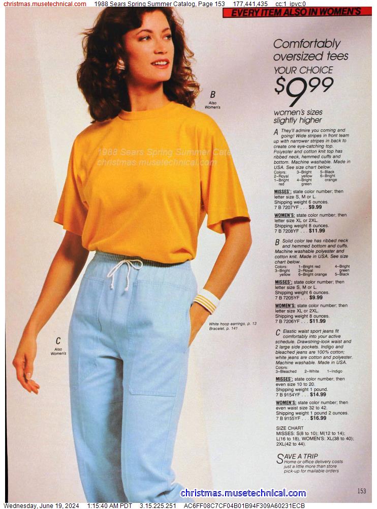 1988 Sears Spring Summer Catalog, Page 153