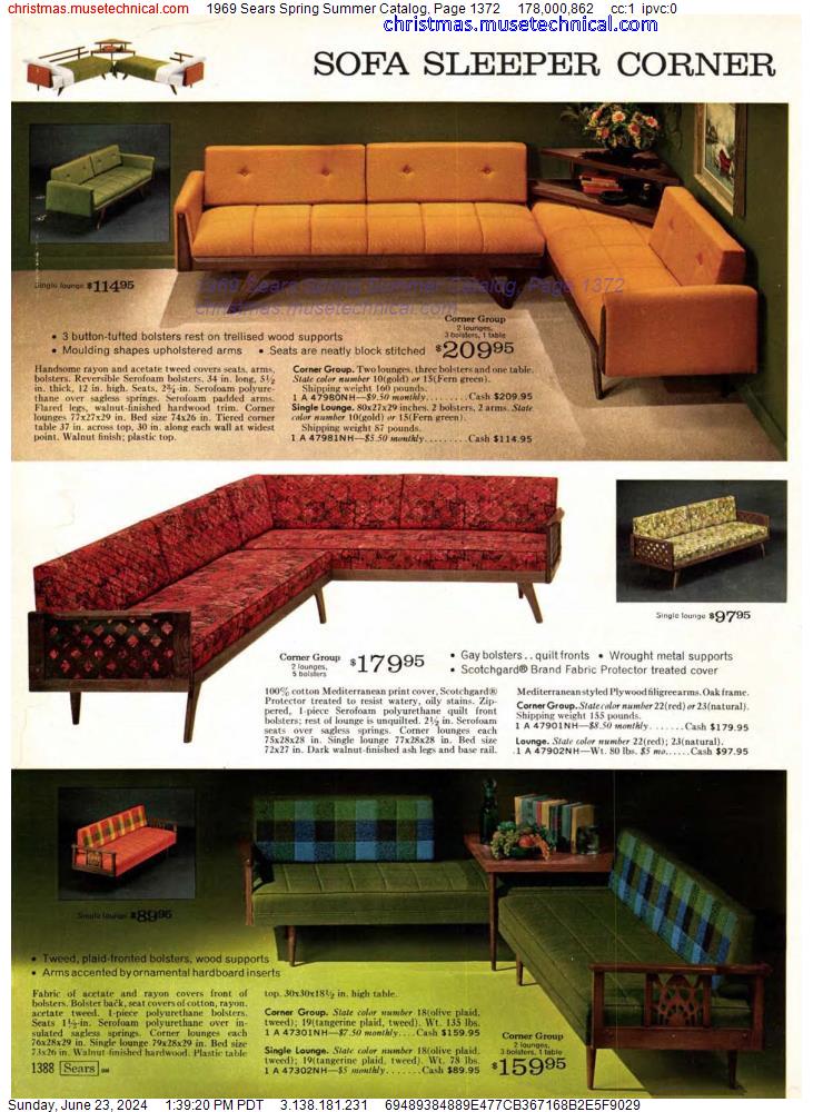 1969 Sears Spring Summer Catalog, Page 1372