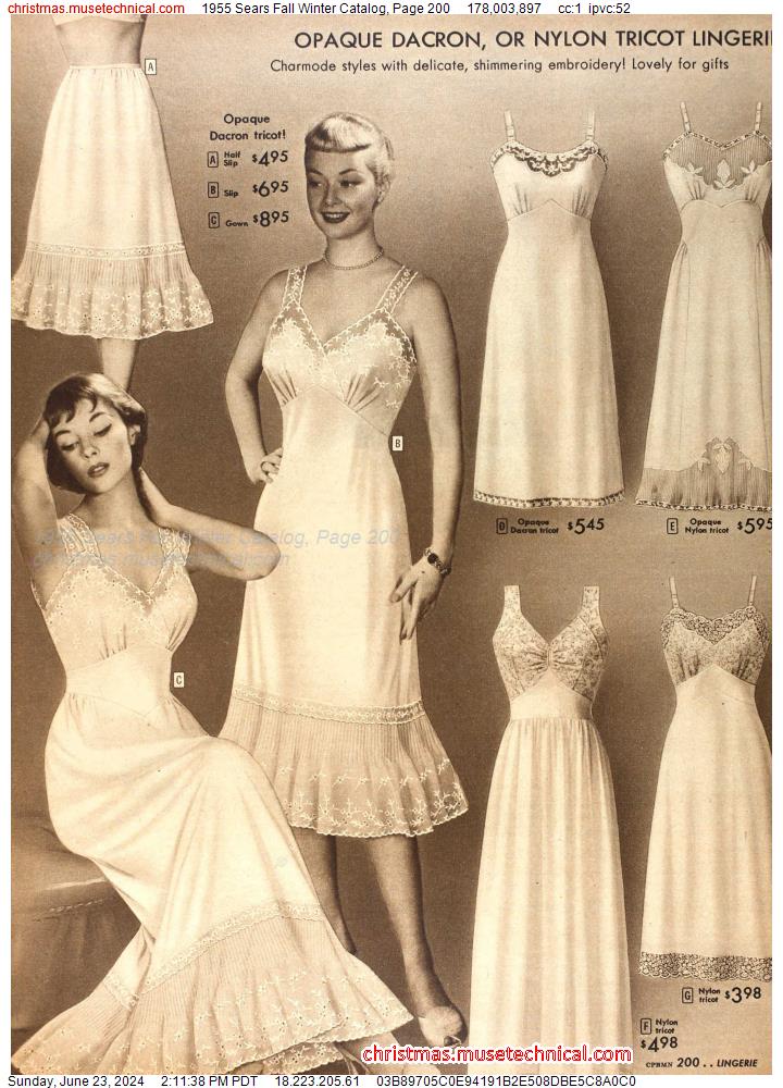 1955 Sears Fall Winter Catalog, Page 200