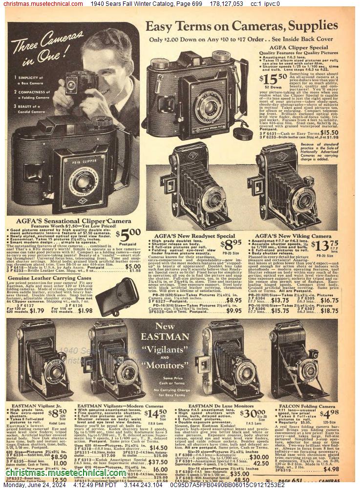 1940 Sears Fall Winter Catalog, Page 699