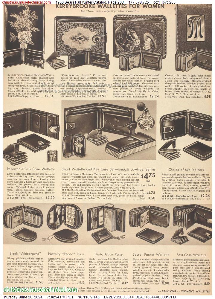 1950 Sears Fall Winter Catalog, Page 263