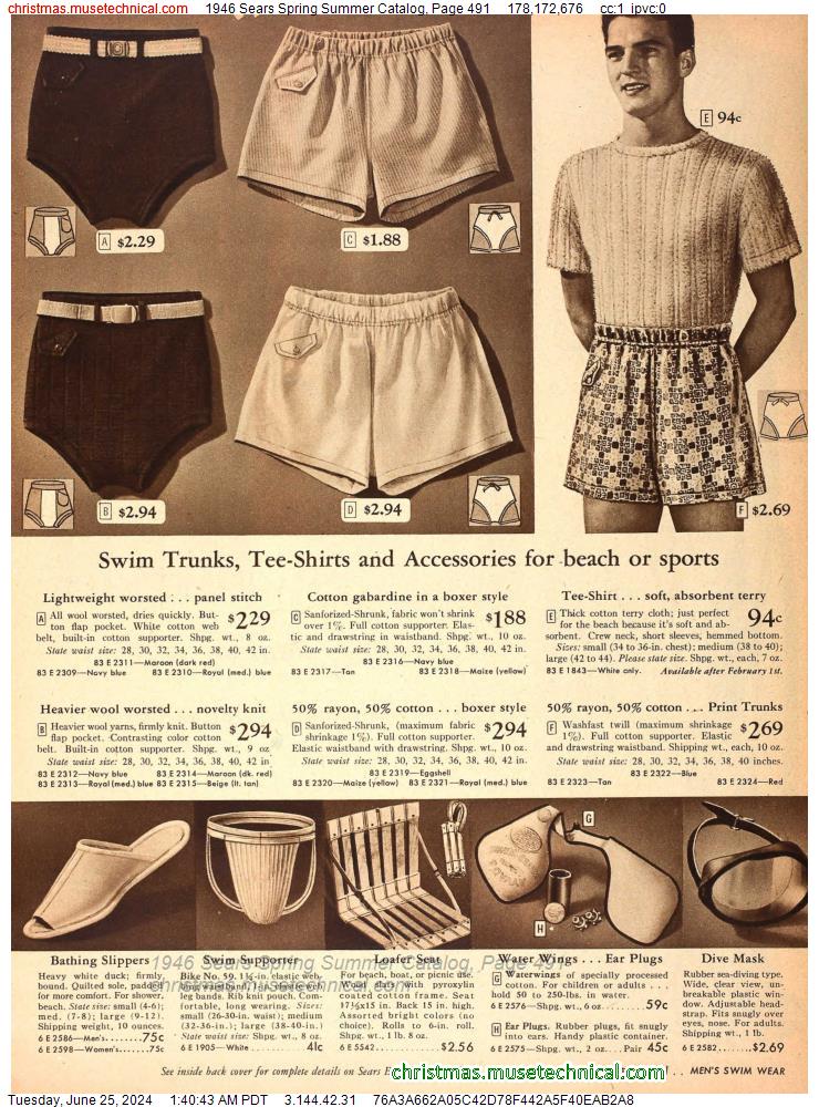 1946 Sears Spring Summer Catalog, Page 491