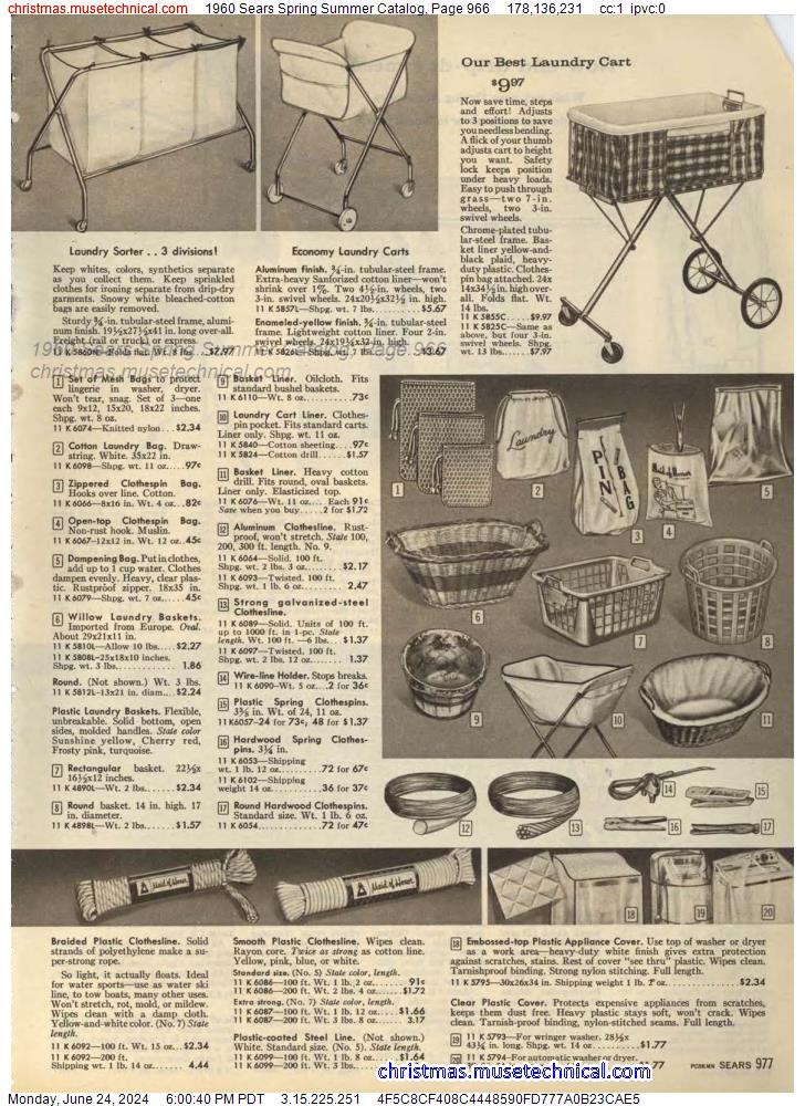 1960 Sears Spring Summer Catalog, Page 966
