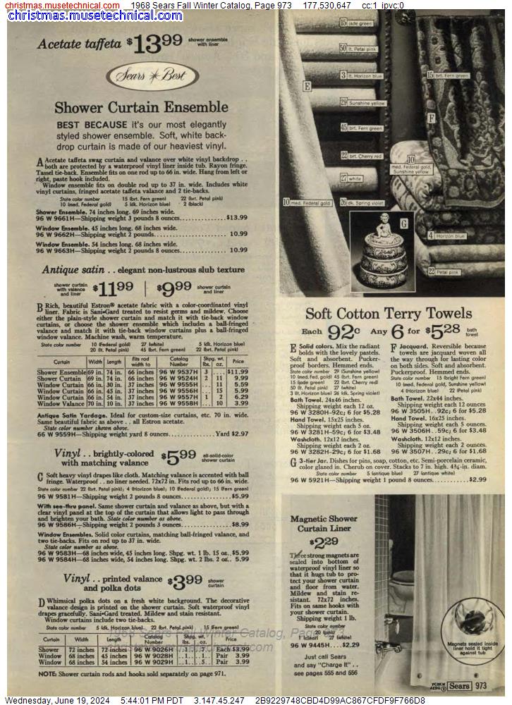 1968 Sears Fall Winter Catalog, Page 973
