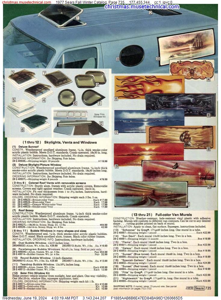 1977 Sears Fall Winter Catalog, Page 735