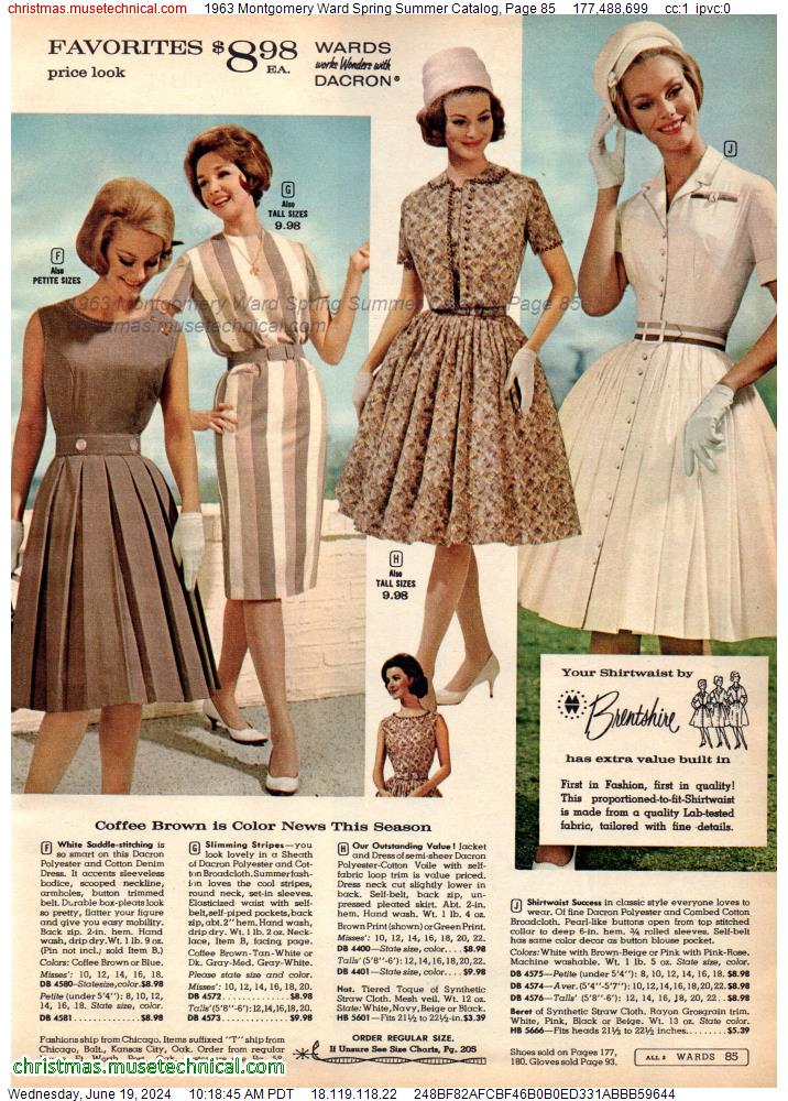 1963 Montgomery Ward Spring Summer Catalog, Page 85
