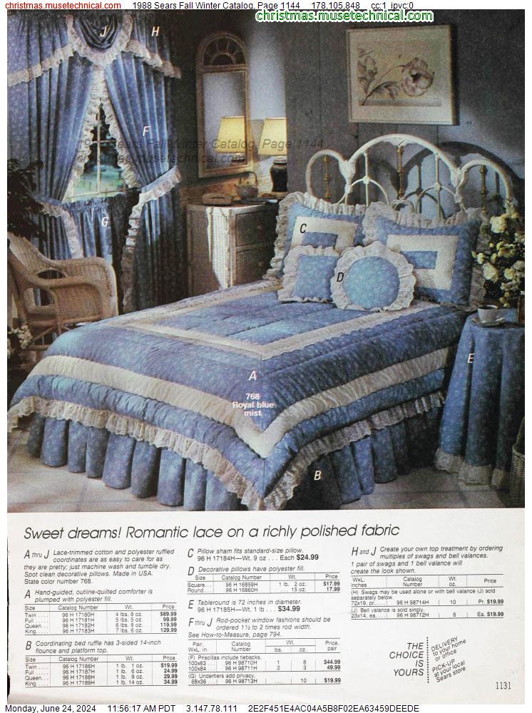 1988 Sears Fall Winter Catalog, Page 1144