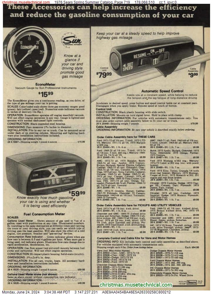 1976 Sears Spring Summer Catalog, Page 719