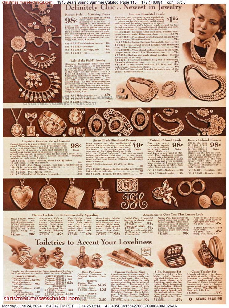 1940 Sears Spring Summer Catalog, Page 110