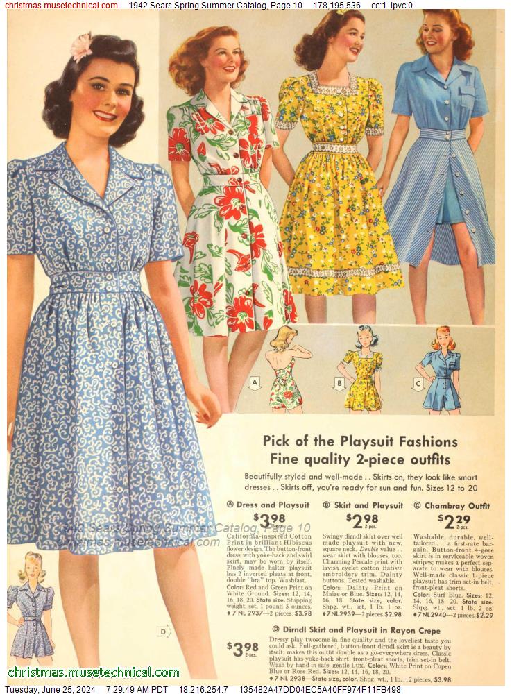 1942 Sears Spring Summer Catalog, Page 10