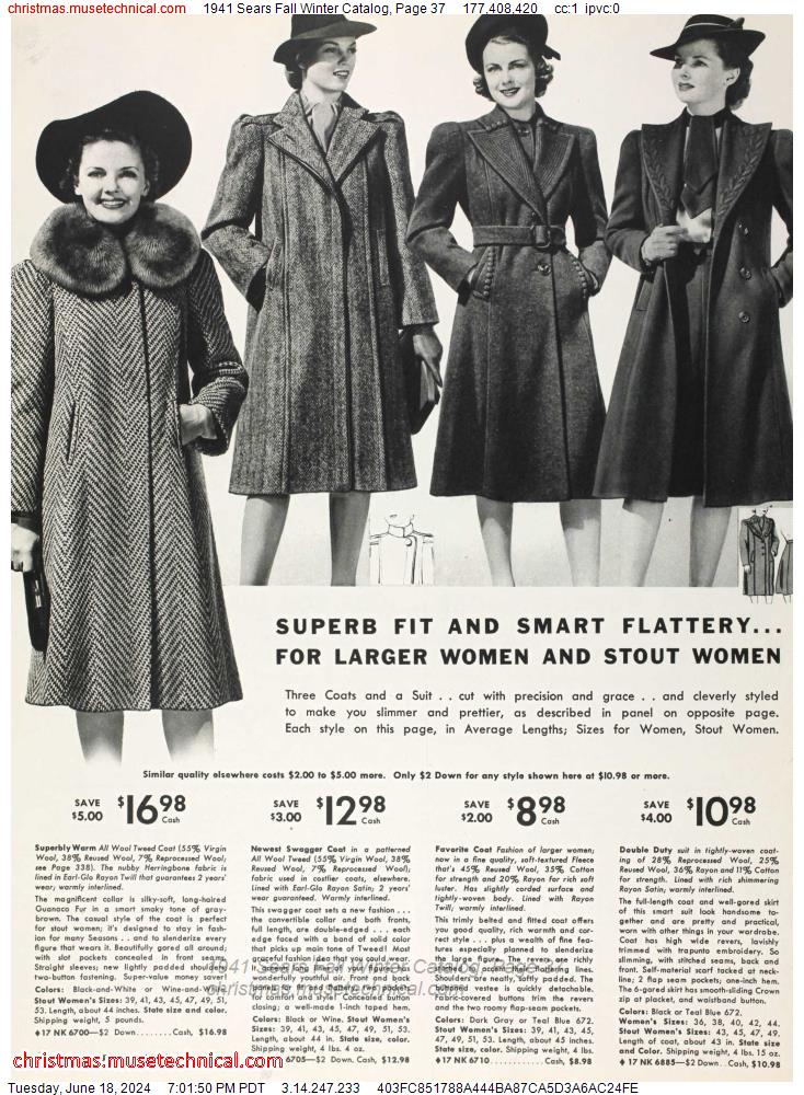1941 Sears Fall Winter Catalog, Page 37