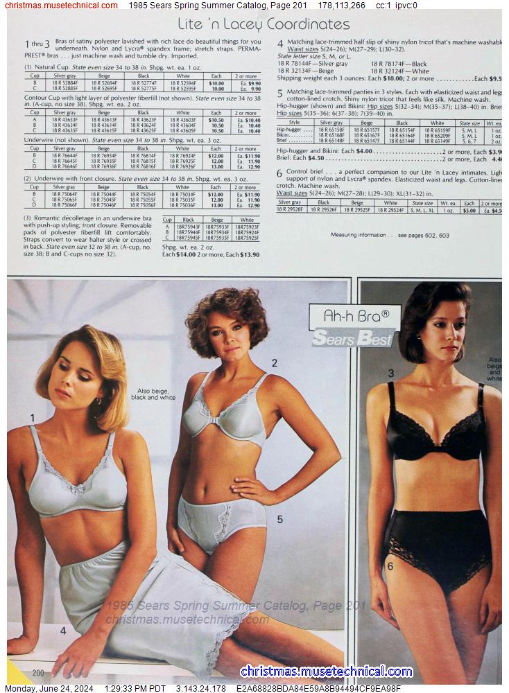 1985 Sears Spring Summer Catalog, Page 201