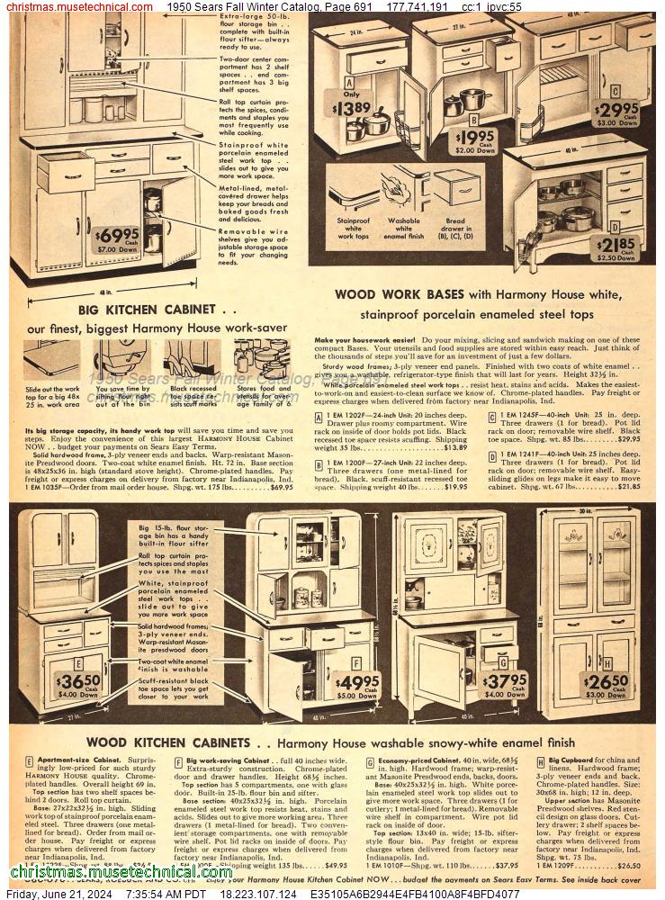 1950 Sears Fall Winter Catalog, Page 691