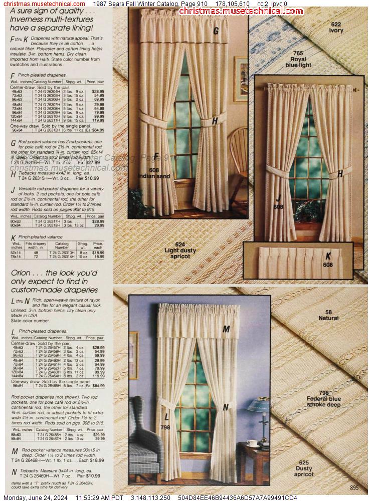 1987 Sears Fall Winter Catalog, Page 910