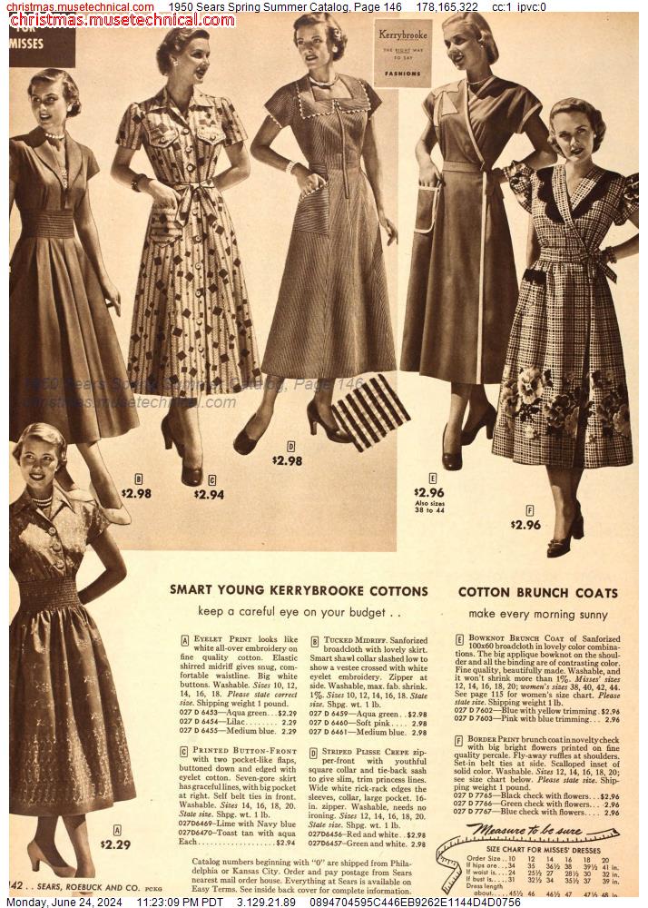 1950 Sears Spring Summer Catalog, Page 146