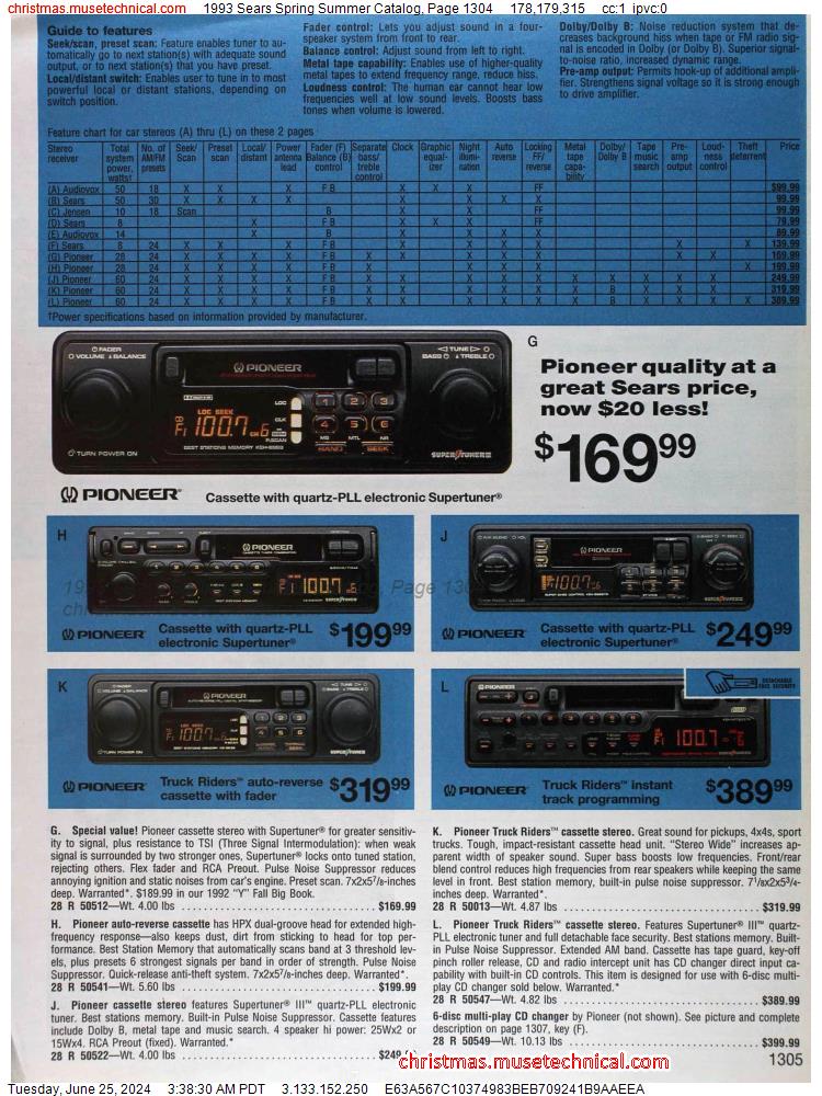 1993 Sears Spring Summer Catalog, Page 1304