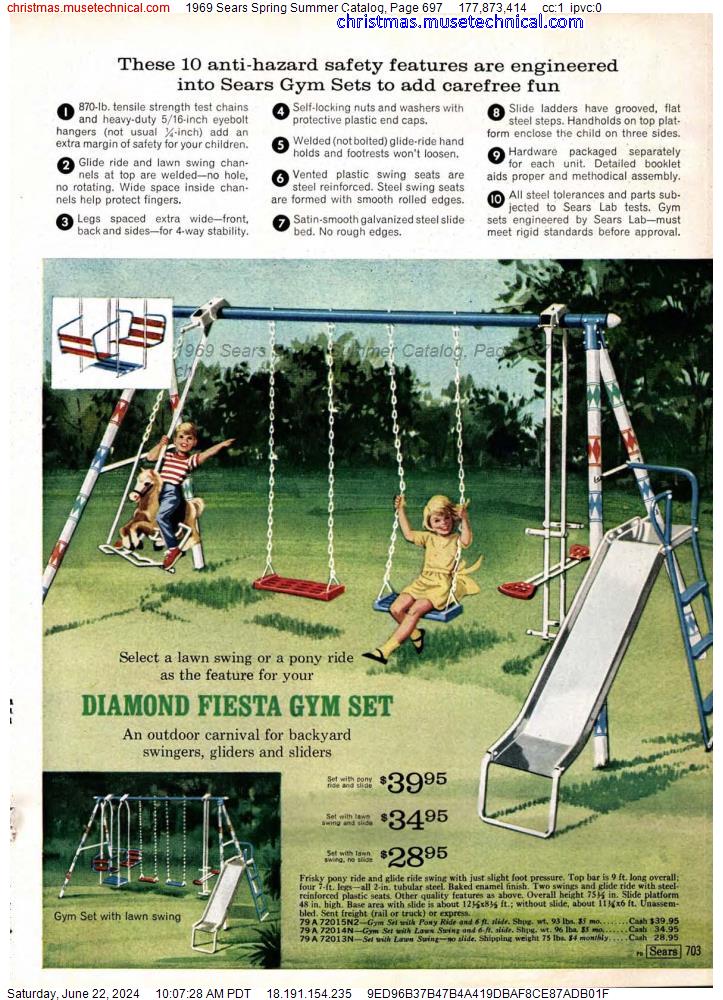 1969 Sears Spring Summer Catalog, Page 697