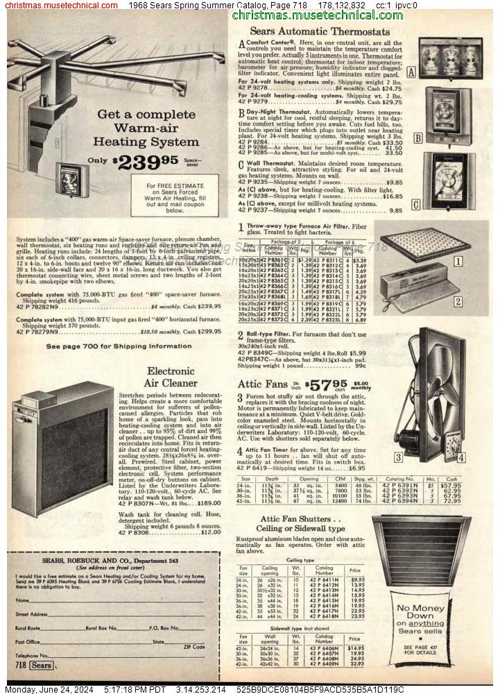 1968 Sears Spring Summer Catalog, Page 718
