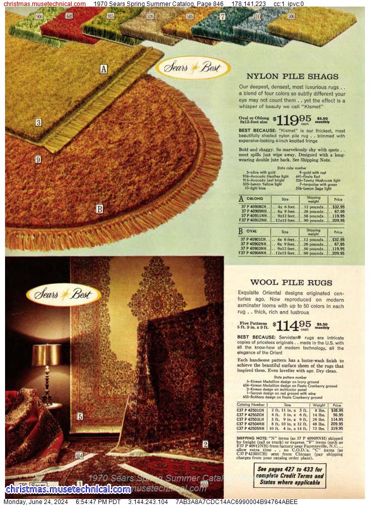 1970 Sears Spring Summer Catalog, Page 846
