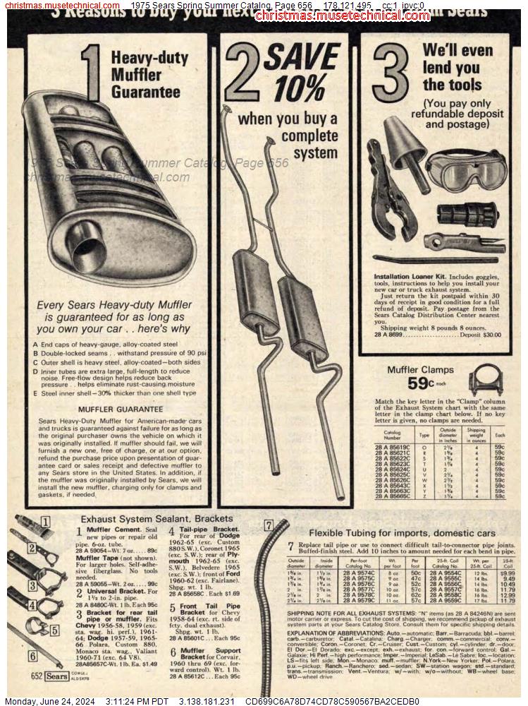 1975 Sears Spring Summer Catalog, Page 656