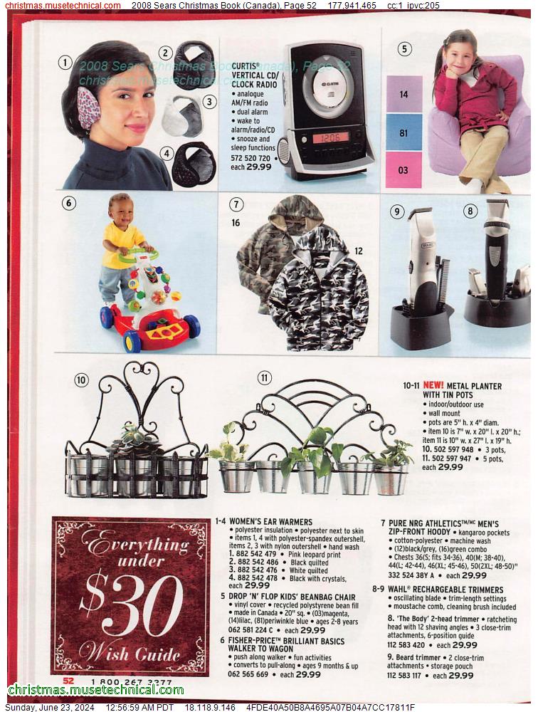 2008 Sears Christmas Book (Canada), Page 52