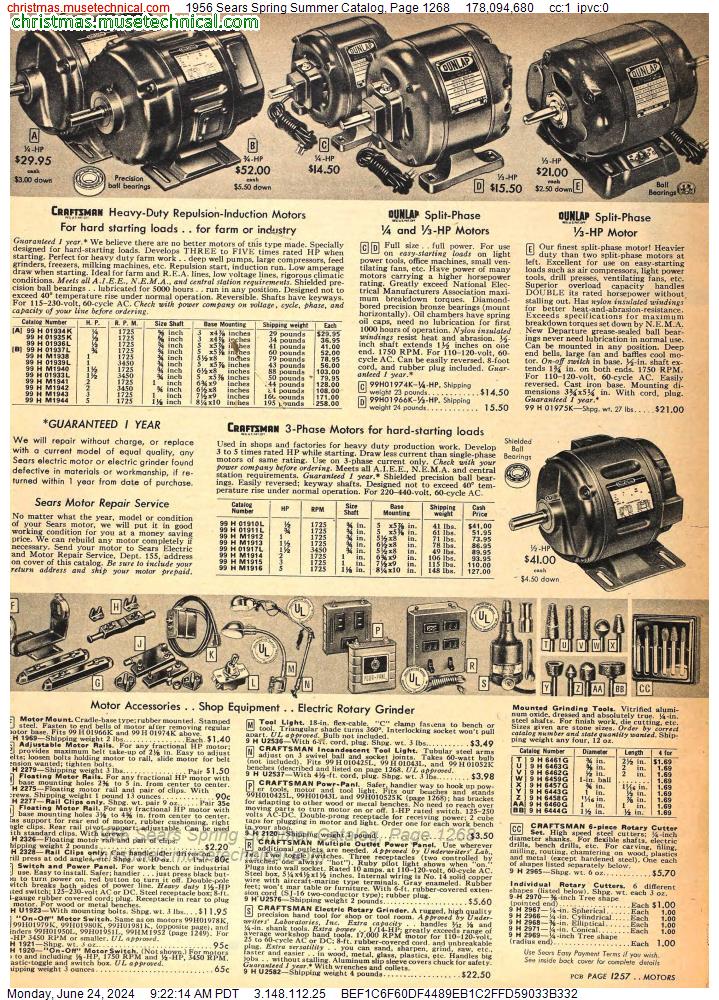 1956 Sears Spring Summer Catalog, Page 1268