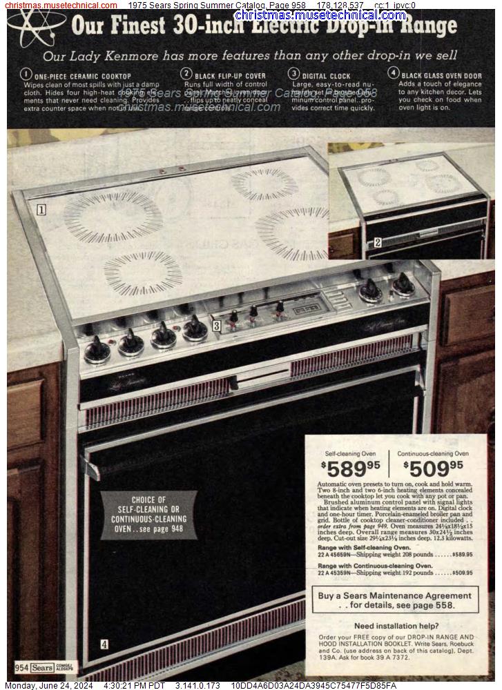 1975 Sears Spring Summer Catalog, Page 958