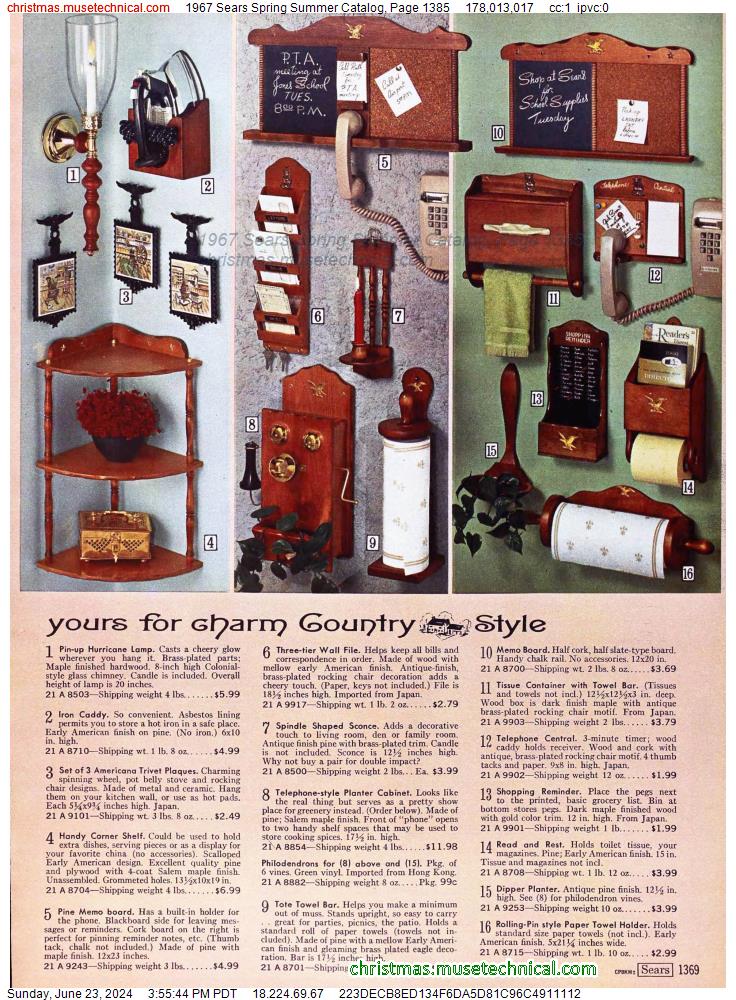 1967 Sears Spring Summer Catalog, Page 1385