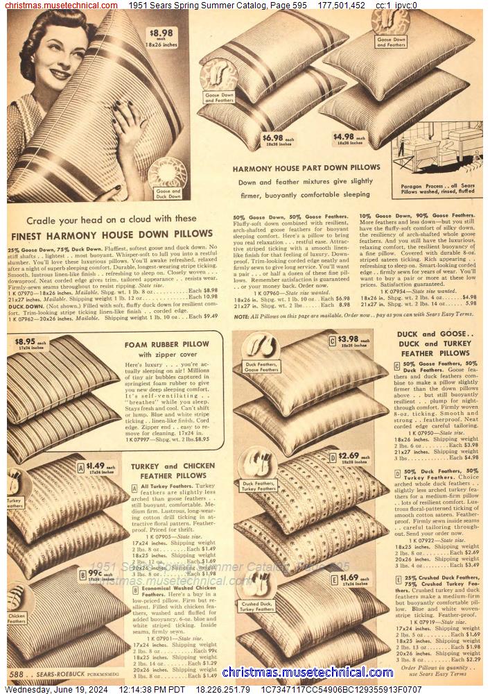 1951 Sears Spring Summer Catalog, Page 595