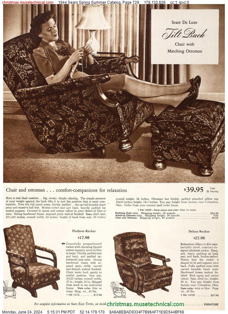 1944 Sears Spring Summer Catalog, Page 729