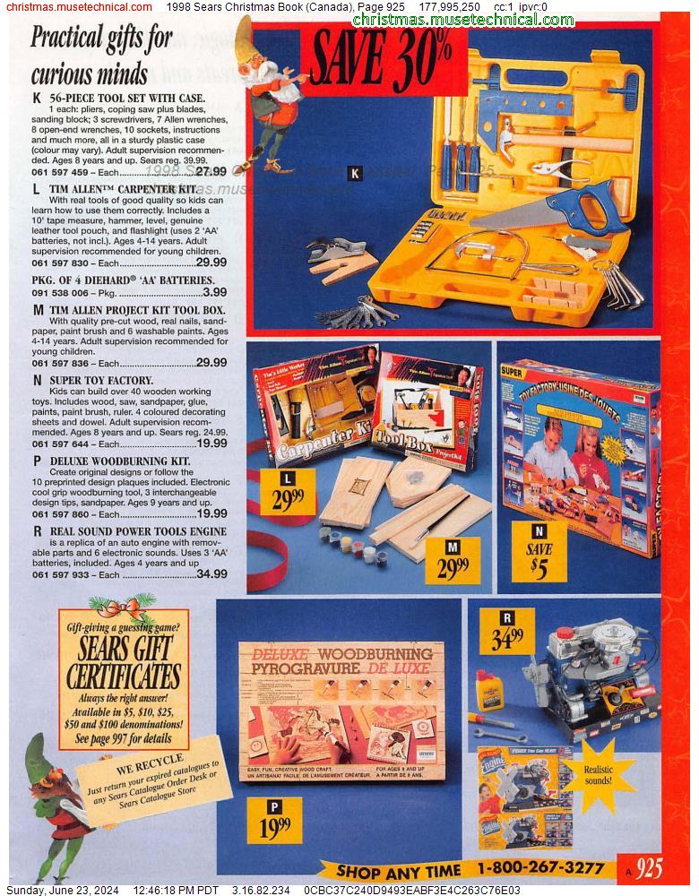 1998 Sears Christmas Book (Canada), Page 925