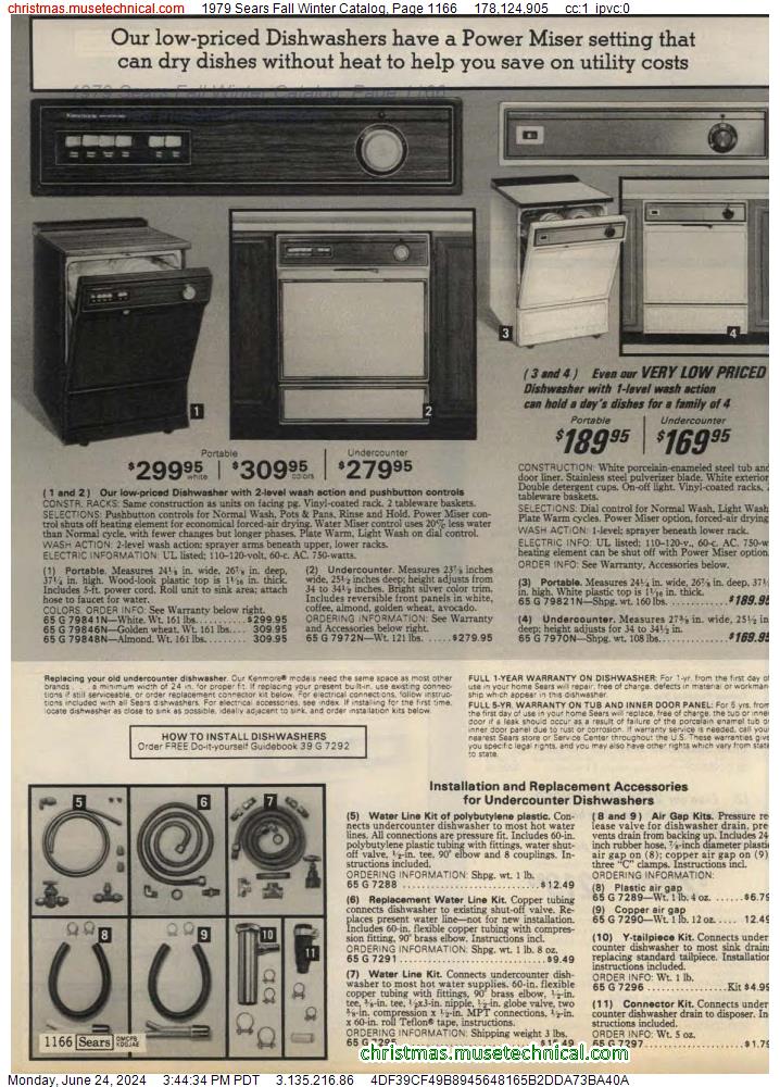 1979 Sears Fall Winter Catalog, Page 1166
