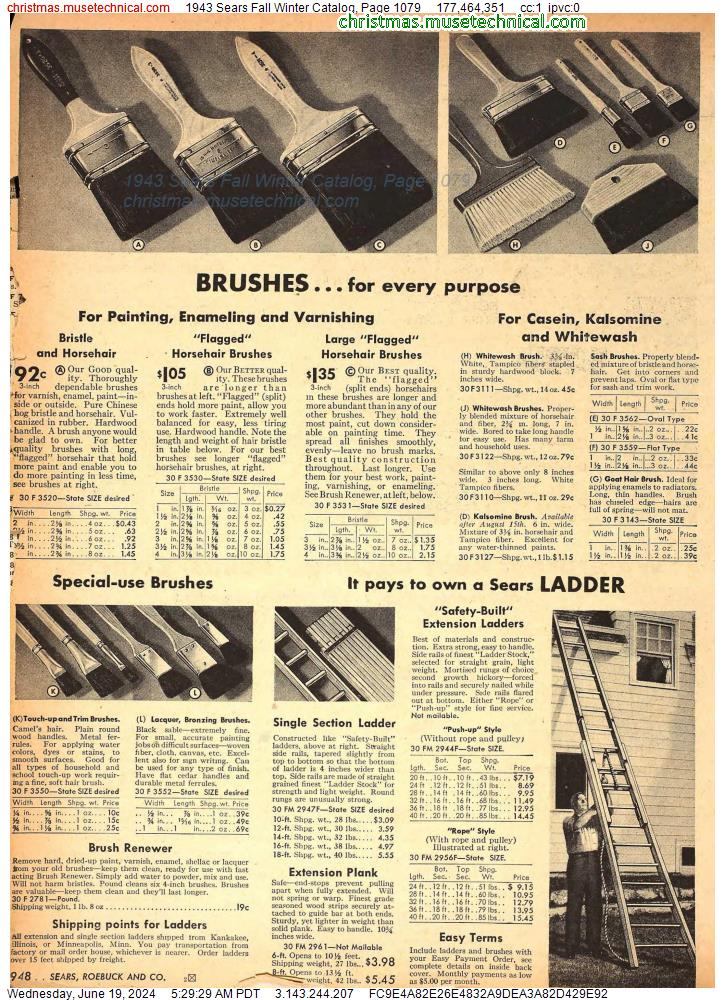 1943 Sears Fall Winter Catalog, Page 1079