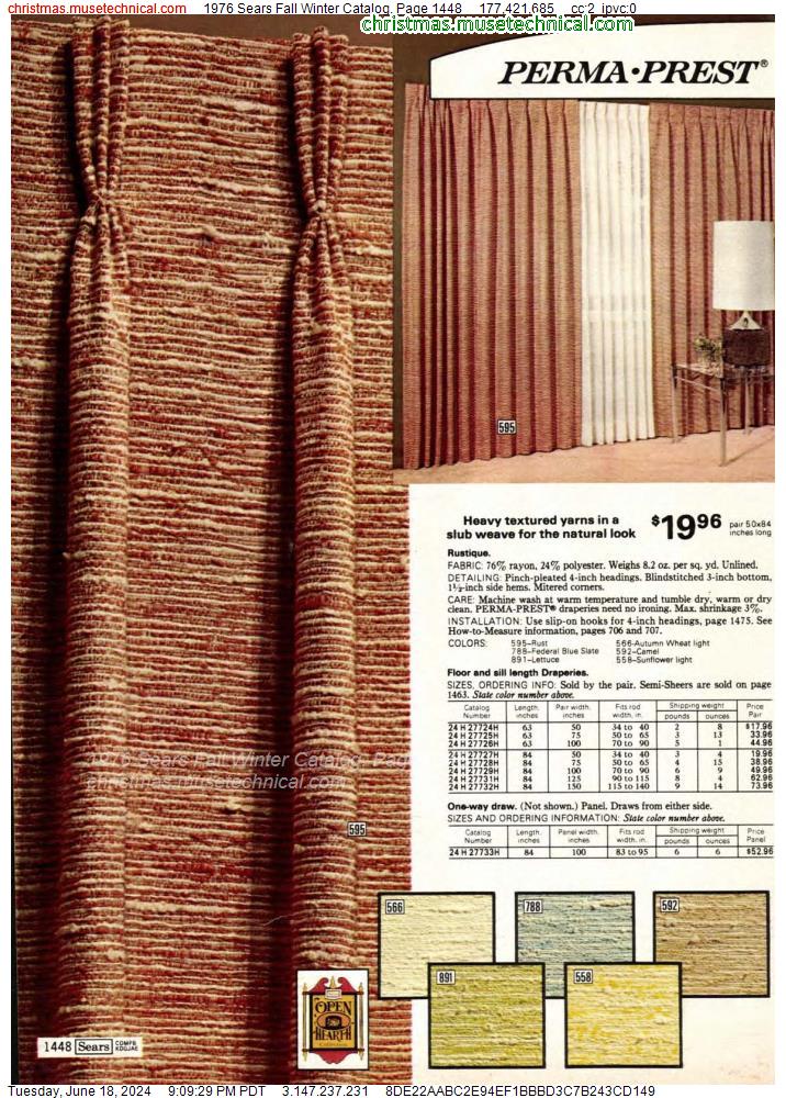 1976 Sears Fall Winter Catalog, Page 1448
