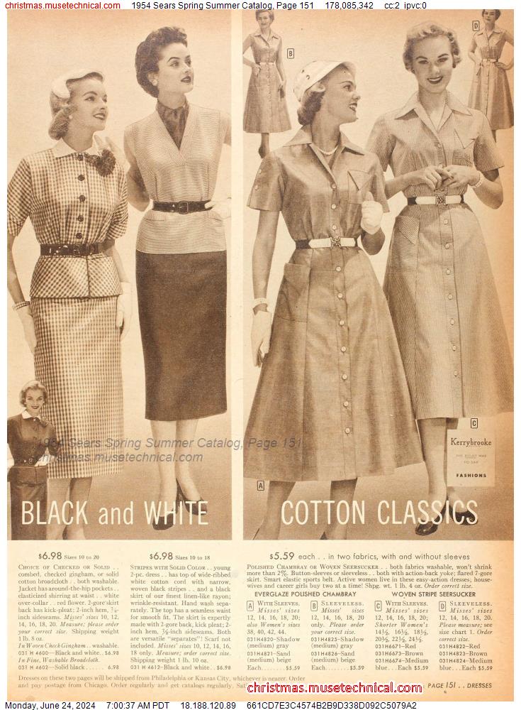 1954 Sears Spring Summer Catalog, Page 151