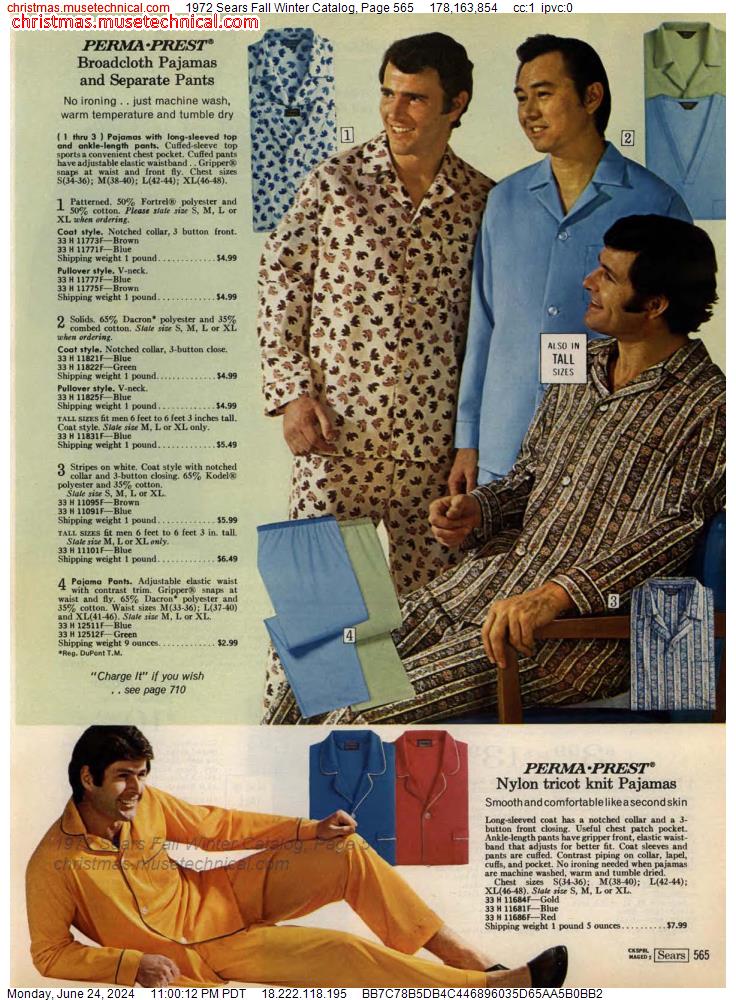1972 Sears Fall Winter Catalog, Page 565